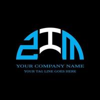 ZIM letter logo creative design with vector graphic