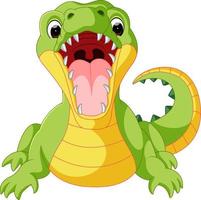 Cute crocodile cartoon vector