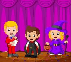 kids performing on a stage vector
