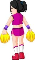 Cute cheerleader cartoon vector