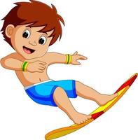 Cartoon surfer boy vector