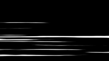 animation d'arrière-plan de la ligne de vitesse anime sur fond noir. les lignes de vitesse radiales de la lumière comique se déplacent. lignes de vitesse pour superposition d'action flash video