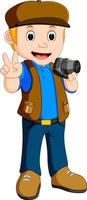 Cartoon character - photographer vector