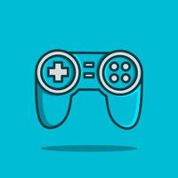 Joystick game console flat design vector. Colorful logo with soft background. Abstract graphic illustration. vector