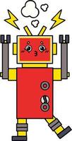 cute cartoon robot vector