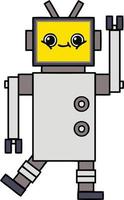 cute cartoon robot vector