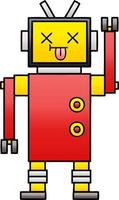 gradient shaded cartoon robot vector