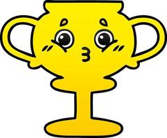 gradient shaded cartoon trophy vector
