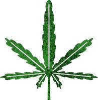 quirky retro illustration style cartoon marijuana vector