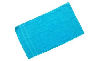 blue towel soft and clean isolated, Towel isolated on white background, blue napkin isolated photo