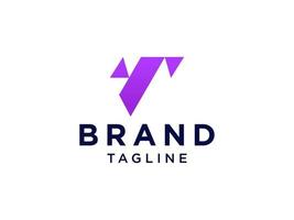 Purple Letter T Logo. Usable for Business, Real Estate, Architecture, Construction and Building Logo. Flat Vector Logo Design Template Element.