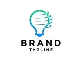 Logo Vector Bulb Electricity. Flat Logo Design Template Element. Use For Business and Technology Logos.