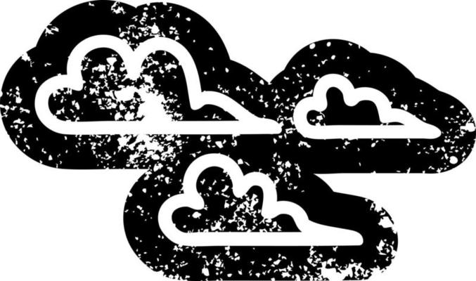 weather cloud distressed icon