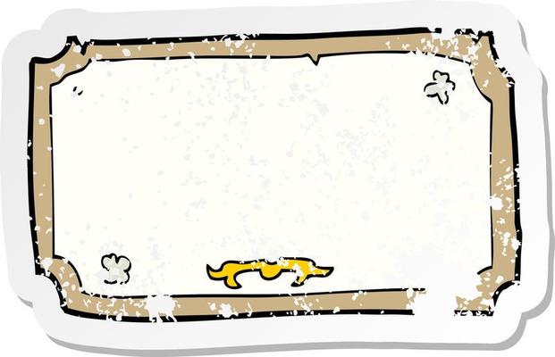 retro distressed sticker of a cartoon old frame