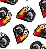 helmet pattern vector