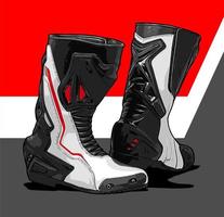 motorcycle racing shoes vector