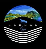 view of Labuan Bajo and Komodo vector
