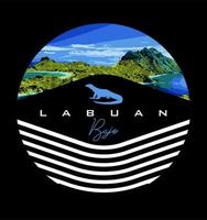 vista de labuan bajo y komodo vector