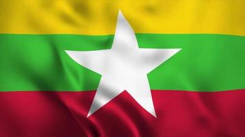 animazione video bandiera giorno indipendente del myanmar
