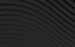 Black paper cut abstract background. minimalistic modern design for business presentations. abstract paper poster with wavy layers. 3d rendering. photo