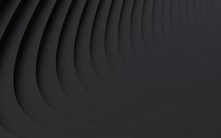 Black paper cut abstract background. minimalistic modern design for business presentations. abstract paper poster with wavy layers. 3d rendering. photo