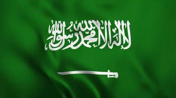 animation video flagga independen dag i Saudiarabien