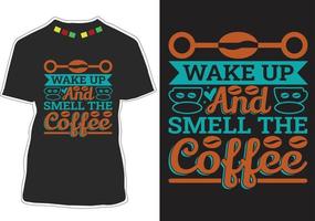 diseño de camiseta de citas de café vector