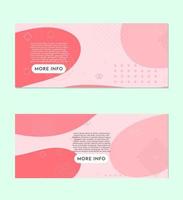 Abstract Clean Pink Banner Set Design Template vector