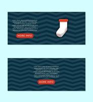 Realistic Sock Illustration Banner Set Design Template vector