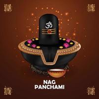 Happy nagpanchami indian festival design vector
