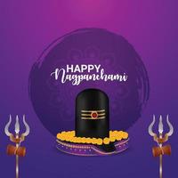 Happy nagpanchami indian festival design vector