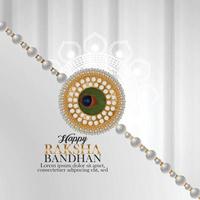 Creative rakhi for happy indian festival happy raksha bandhan vector