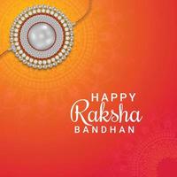 Happy raksha bandha greeting card vector