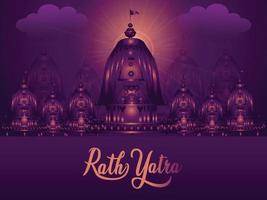 Lord jagannath balabhadra and subhadra vector illustration for happy rath yatra