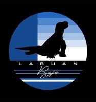 labuan bajo archipelago design vector