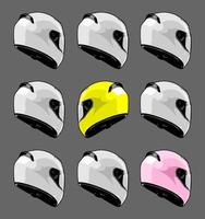 pink helmet pattern among white vector