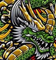 dragón verde Vectores