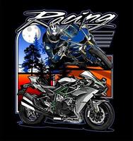 motor sport with rider background vector