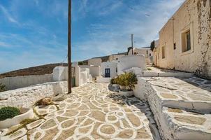 chora, pueblo, en, sikinos, isla, grecia foto