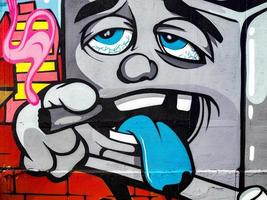 burdeos, francia, 2016. graffiti en una pared en burdeos foto