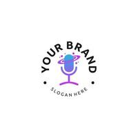 GRADIENT PODCAST LOGO DESIGN vector