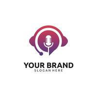 GRADIENT PODCAST LOGO DESIGN vector