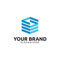 LETTER S BOX LOGO DESIGN vector