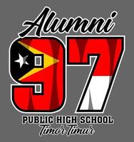 alumni of public high school design vector