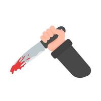 A knife weapon. The weapon of a robber in a murder case. vector