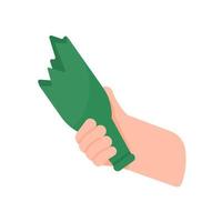 A knife weapon. The weapon of a robber in a murder case. vector