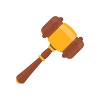 judge hammer Use knocks to decide a lawsuit. A wooden hammer to hit the auction close. vector