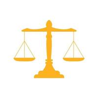 Ancient scales. The concept of justice in judicial judgments of judges. vector