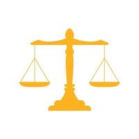Ancient scales. The concept of justice in judicial judgments of judges. vector