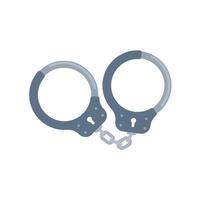 Handcuffs. Chains for detaining offenders. vector